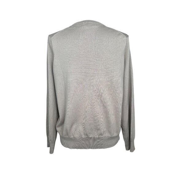 Lands’ End Women’s Cardigan Sweater L/P 14-16 Neutral Brown Button Front Classic - Picture 7 of 7